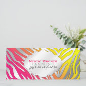 ネオンピンク&イエローゼブラ印刷ギフト券 (スタンド正面)