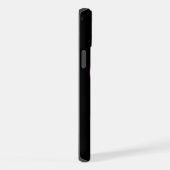 ネオンピンク/ブルーハートバレンタインデー iPhoneケース (右側面)