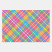 ネオンピンク、ライムグリーン、ブルー、オレンジとイエロープライド ラッピングペーパーシート (正面)