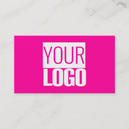 ネオンピンク – ロゴ&QRコード名刺 名刺