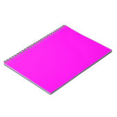 ネオンピンク 単色 シンプルデザイン ノートブック (左側)