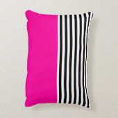 ネオンピンク(白黒ストライプ) アクセントクッション (裏面(縦))