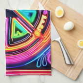 ネオンピースマンダラ キッチンタオル (四つ折り)