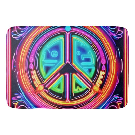 ネオンピースマンダラ バスマット (正面)
