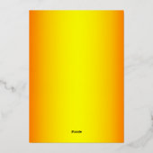 ネオンファッションの輝きを持つ日に照らされた体女性 箔招待状 (裏面)