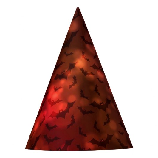 ネオンファンキーこうもり不気味ハッピーハローウィン紙ハット パーティーハット (正面)