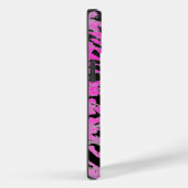 ネオンファンキーピンクとブラックプリント Case-Mate iPhoneケース (裏面 / 右)