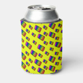 ネオンファンキーレインボーブロックパターン 缶クーラー (缶裏面)