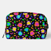 ネオンファンキーレオパード化粧品バッグ ドップキット (裏面)