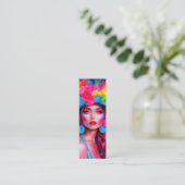 ネオンファンタジーフローラポートレートブックマーク スキニー名刺 (スタンド正面)