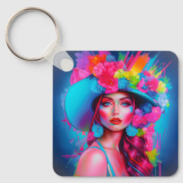 ネオンファンタジーフローラポートレート キーホルダー