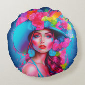 ネオンファンタジーフローラポートレート ラウンドクッション (裏面)