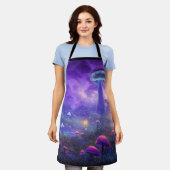 ネオンファンタジーマッシュルームエプロン エプロン (着用した状態)