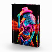 ネオンファンタジー白熱［赤熱］光を放つ女性のカーボーイ フォトブロック (右)