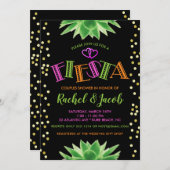 ネオンフィエスタ カップル ウェディングシャワー 招待状 (正面/裏面)