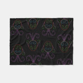 ネオンフィッシュ フリースブランケット (正面(横))