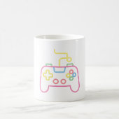 ネオンフェイクゲームコンソール制御ゲーマー コーヒーマグカップ (中央)