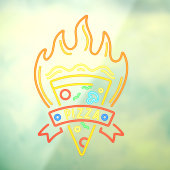 ネオンフェイクホットピザフレイムレストラン ウィンドウサイン (シート3)