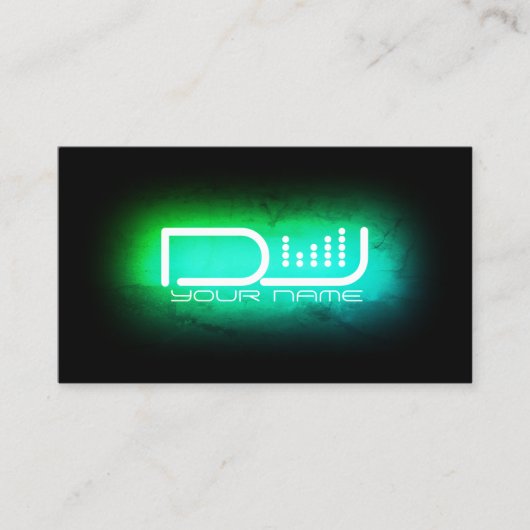 ネオンフェイクライトDJイコライザ 名刺 (正面)