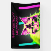 ネオンフェイネフィエスタ10代のガール誕生日コレクション 横断幕 (縦)