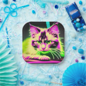 ネオンフェイネフィエスタ：ティーンの誕生日バッシュ ペーパープレート (パーティー)