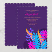 ネオンフォリア バットミッツヴァ 招待状 (正面/裏面)