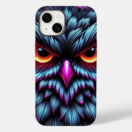 ネオンフクロウでスタイルを照らす Case-Mate iPhoneケース (裏面)