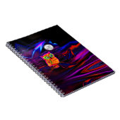 ネオンフクロウの雷雨のフラッシュのノート ノートブック (右側)