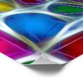 ネオンフラクタルクロスポスター ポスター (角)