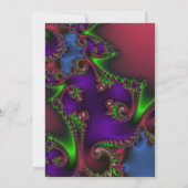 ネオンフラクタルレーザー卒業式招待状 招待状 (裏面)