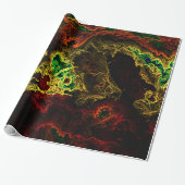 ネオンフラクタル4ラッピング紙 ラッピングペーパー (アンロールド)
