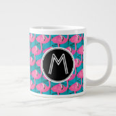 ネオンフラミンゴス|イニシャル ジャンボコーヒーマグカップ (右)