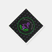 ネオンフラミンゴ10代の誕生日グローパーティートロピカル スタンダードカクテルナプキン (角)