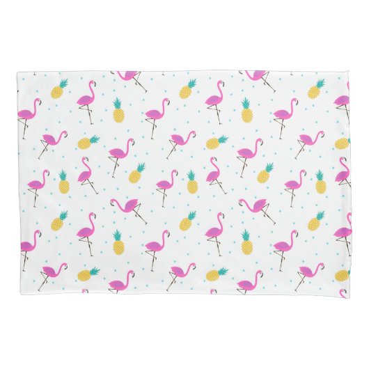 ネオンフラミンゴ2 枕カバー (正面左)