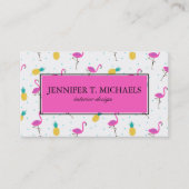 ネオンフラミンゴ|のモノグラム2 名刺 (正面)