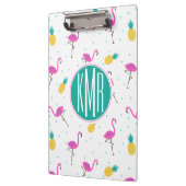 ネオンフラミンゴ|のモノグラム クリップボード (左)