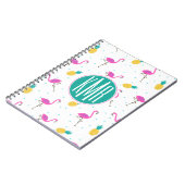 ネオンフラミンゴ|のモノグラム ノートブック (左側)
