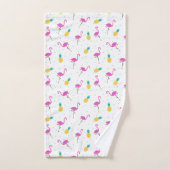 ネオンフラミンゴ バスタオルセット (ハンドタオル)