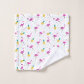 ネオンフラミンゴ バスタオルセット (ウォッシュタオル)