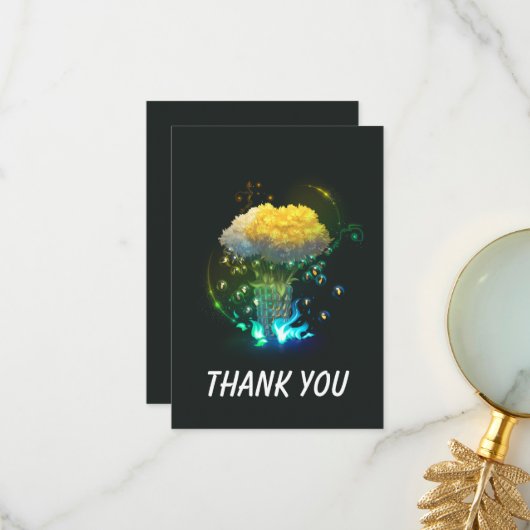 ネオンフラワーズフラットサンキューカード サンキューカード (正面/裏面インサイチュ)