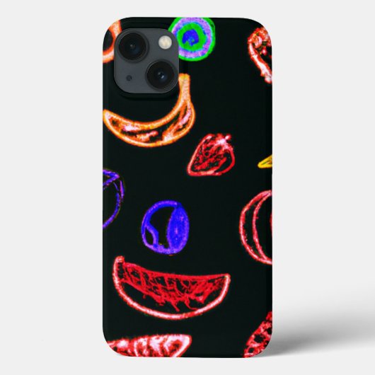 ネオンフルーツパターンアートワークデザイン Case-Mate iPhoneケース (裏面)