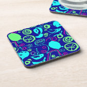 ネオンフルーツパターンアート コースター (左側)
