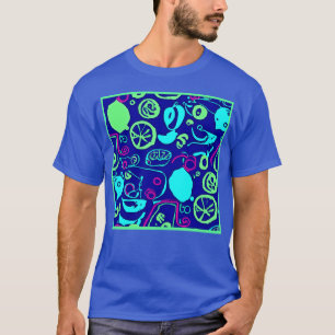 ネオンフルーツパターンアート Tシャツ