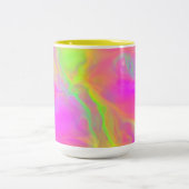 ネオンフローのパーソナライズされたマグカップ ツートーンマグカップ (中央)