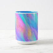 ネオンフローのパーソナライズされたマグカップ ツートーンマグカップ (中央)