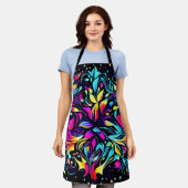 ネオンフローラバースト エプロン (着用した状態)