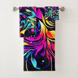 ネオンフローラバースト バスタオルセット