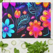 ネオンフローラファンタジー キッチンタオル (折り畳み)