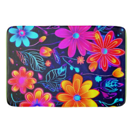 ネオンフローラファンタジー バスマット