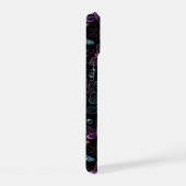 ネオンフローラルバタフライフォンケース iPhone 15ケース (右側面)